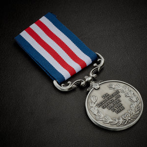 On Our 5th Wooden Wedding Anniversary Medal - Antique Silver