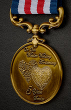 Load image into Gallery viewer, On Our 5th Wooden Wedding Anniversary Medal - Antique Gold