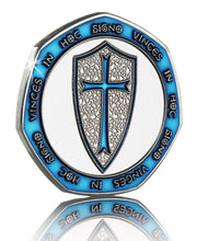 Load image into Gallery viewer, Knights Templar - Silver with Blue Enamel