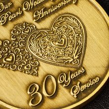 Load image into Gallery viewer, Our 30th Pearl Wedding Anniversary Medal 'Distinguished Service & Bravery in the Field' in Case - Antique Bronze