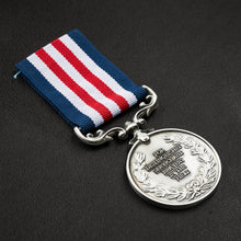 Load image into Gallery viewer, Our 30th Pearl Wedding Anniversary Medal &#39;Distinguished Service &amp; Bravery in the Field&#39; in Case - Antique Silver
