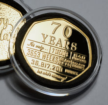 Load image into Gallery viewer, 70th Birthday 'But Who's Counting' - 24ct gold