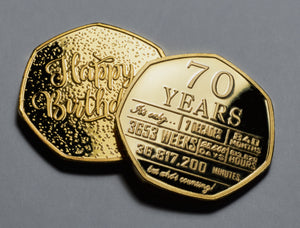 70th Birthday 'But Who's Counting' - 24ct gold