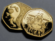 Load image into Gallery viewer, Laughing Buddha Lucky Coin - 24ct Gold
