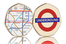 Load image into Gallery viewer, London Underground Official Full Colour Commemorative in Case - 24ct Gold