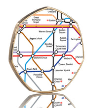 Load image into Gallery viewer, London Underground Official Full Colour Commemorative in Case - 24ct Gold