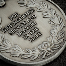 Load image into Gallery viewer, On Our 5th Wooden Wedding Anniversary Medal - Antique Silver