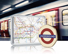 Load image into Gallery viewer, London Underground Official Full Colour Commemorative in Case - 24ct Gold