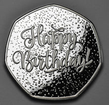 Load image into Gallery viewer, Happy Birthday 'I Love you' with Gemstone - Silver