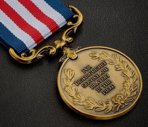 On Our 20th Porcelain Wedding Anniversary Medal - Antique Gold