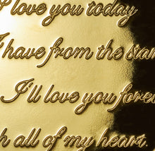 Load image into Gallery viewer, On Our 40th Wedding Anniversary (poem) - 24ct Gold