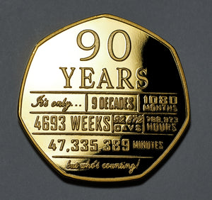 90th Birthday 'But Who's Counting' - 24ct Gold