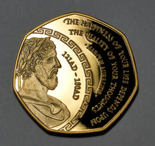 Load image into Gallery viewer, Marcus Aurelius, Stoic - 24ct Gold