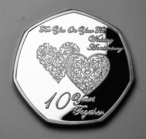 On Your 10th Wedding Anniversary - Silver