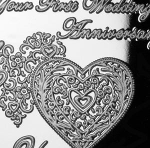 For You On Your First Wedding Anniversary - Silver