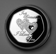 Load image into Gallery viewer, Just Because... I Love You - Silver with White Diamante