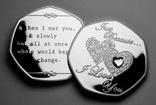 Load image into Gallery viewer, Just Because... I Love You - Silver with White Diamante