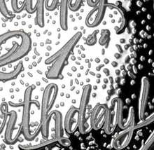 Load image into Gallery viewer, Happy 21st Birthday &#39;Champagne Sparkles&#39; - Silver
