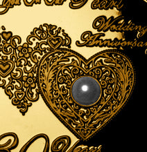 Load image into Gallery viewer, On Our 30th Wedding Anniversary - Poem &amp; Gemstone - 24ct Gold