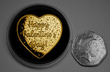 Load image into Gallery viewer, Happy Valentine&#39;s Day - 24ct Gold Heart