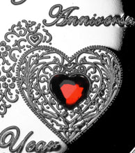 Load image into Gallery viewer, For You On Your First Anniversary -  Red Diamante - Silver