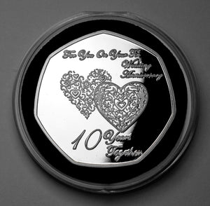 On Your 10th Wedding Anniversary (Days, Hours, Minutes etc) - Silver