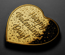 Load image into Gallery viewer, Happy Valentine&#39;s Day - 24ct Gold Heart with Diamante