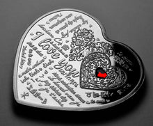 Load image into Gallery viewer, Happy Valentine&#39;s Day - Silver Heart with Diamante