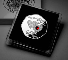 Load image into Gallery viewer, Our 25th Wedding Anniversary (hours, minutes etc) - Silver with Gemstone