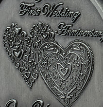 Load image into Gallery viewer, On Your First Wedding Anniversary Medal - Antique Silver