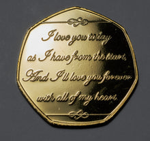 Load image into Gallery viewer, On Our 55th Wedding Anniversary &#39;I Love You&#39; - 24ct Gold