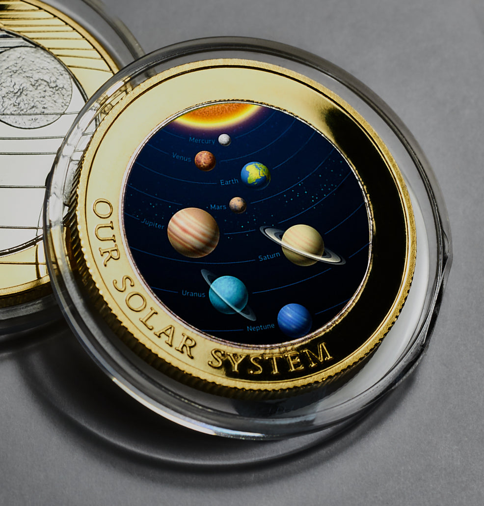 Our Solar System - Dual Metal with Colour – The Commemorative Coin Company