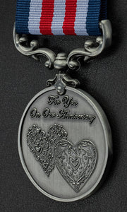 On Our Anniversary Medal - Antique Silver