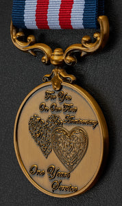 On Our First Anniversary Medal - Antique Gold