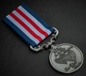 On Our First Anniversary Medal - Antique Silver