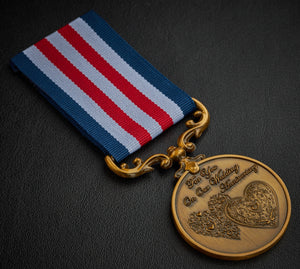 On Our Wedding Anniversary Medal - Antique Gold