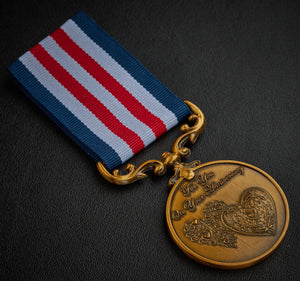 On Your Anniversary Medal - Antique Gold