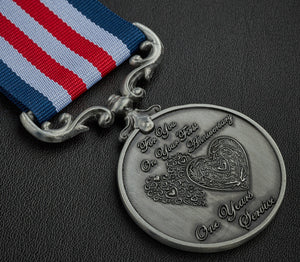 On Your First Anniversary Medal - Antique Silver