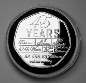 On Your 45th Wedding Anniversary - Silver
