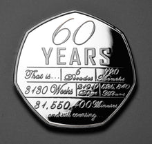 Load image into Gallery viewer, On Your 60th Wedding Anniversary - Silver with Diamante