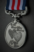 Load image into Gallery viewer, On Our 10th (Titanium) Wedding Anniversary Medal in Case - Antique Silver