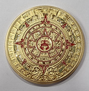Aztec Calendar 40mm Coin 30g. 24ct Gold