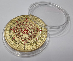 Aztec Calendar 40mm Coin 30g. 24ct Gold