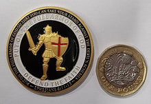 Load image into Gallery viewer, &#39;Full Armour of God&#39; Challenge/Commemorative - 24ct Gold, Enamel.