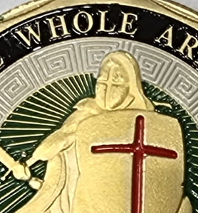 'Whole Armour of God' Challenge/Commemorative - 24ct Gold, Enamel.