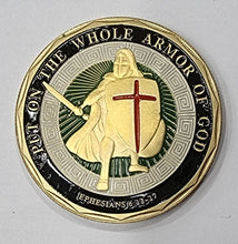 Load image into Gallery viewer, &#39;Whole Armour of God&#39; Challenge/Commemorative - 24ct Gold, Enamel.