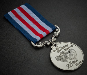 On Your 25th Silver Wedding Anniversary Medal in Case - Polished .999 Silver