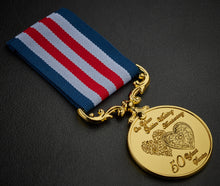 Load image into Gallery viewer, On Your 50th Golden Wedding Anniversary Medal - Polished 24ct Gold
