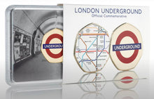 Load image into Gallery viewer, London Underground Official Full Colour Commemorative in Case - 24ct Gold