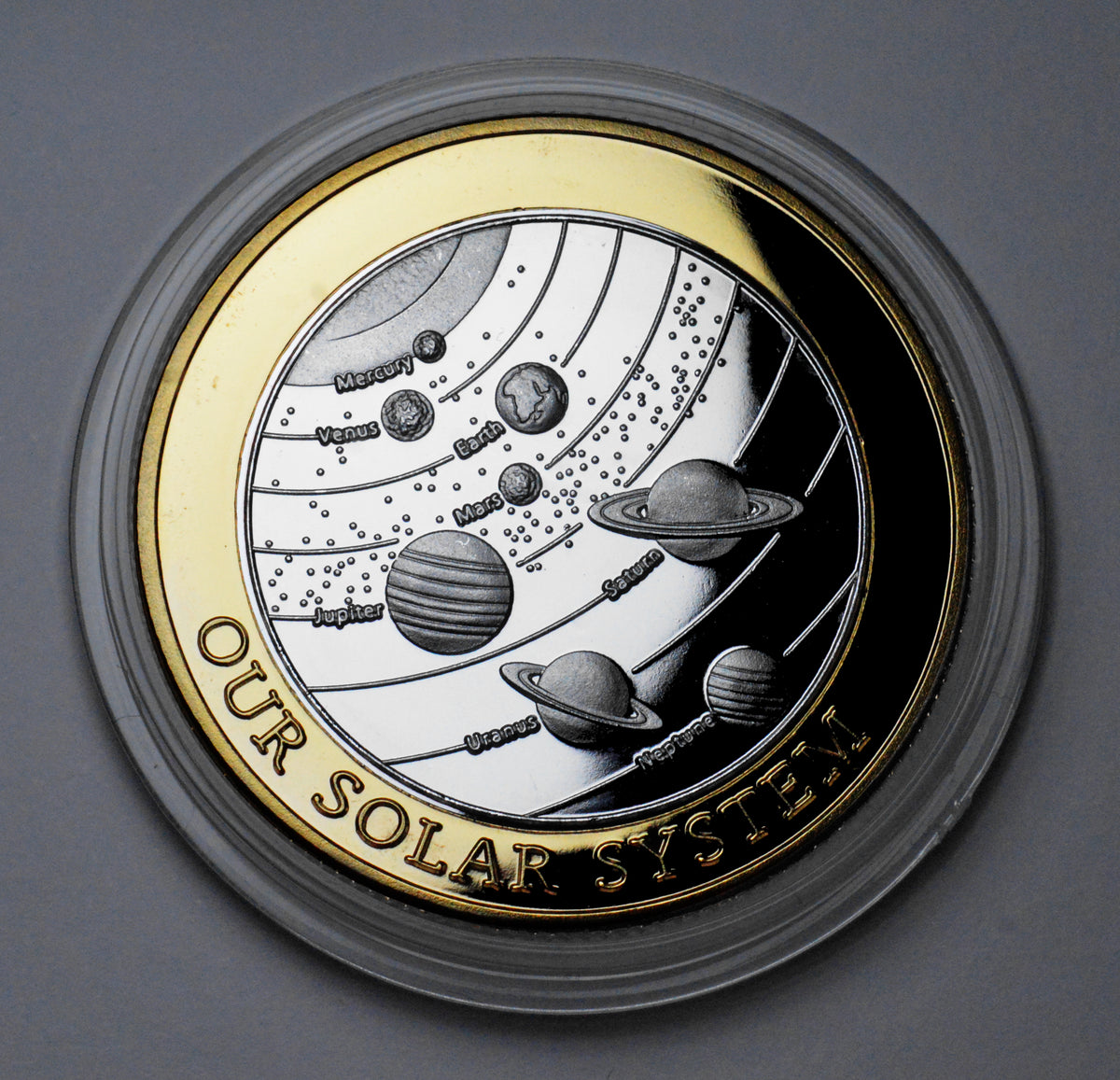 Coin Solar System Design Our Solar System - Dual Metal – The Commemorative Coin Company